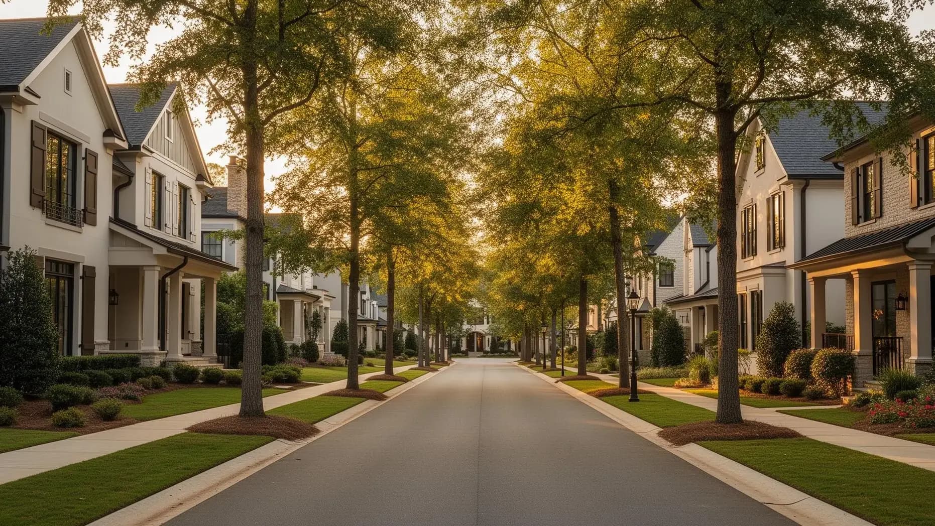 Alpharetta estate neighborhood with luxury homes