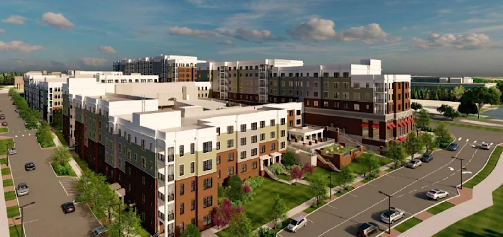 Englewood multifamily development rendering in Chosewood Park near the Atlanta BeltLine Southside Trail showing 200 mixed-income apartments