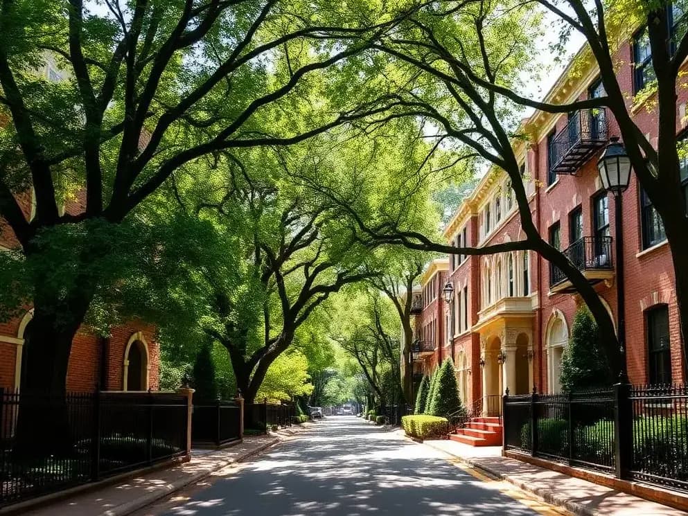 Tree-lined residential street in Garden Hills, Buckhead - one of Atlanta's most charming historic neighborhoods