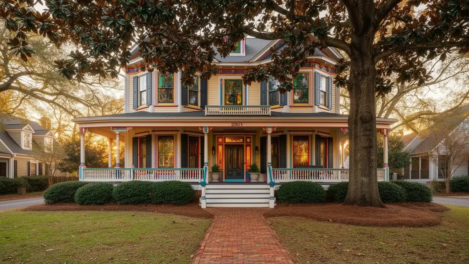 Luxury Decatur home exterior showcasing intown real estate