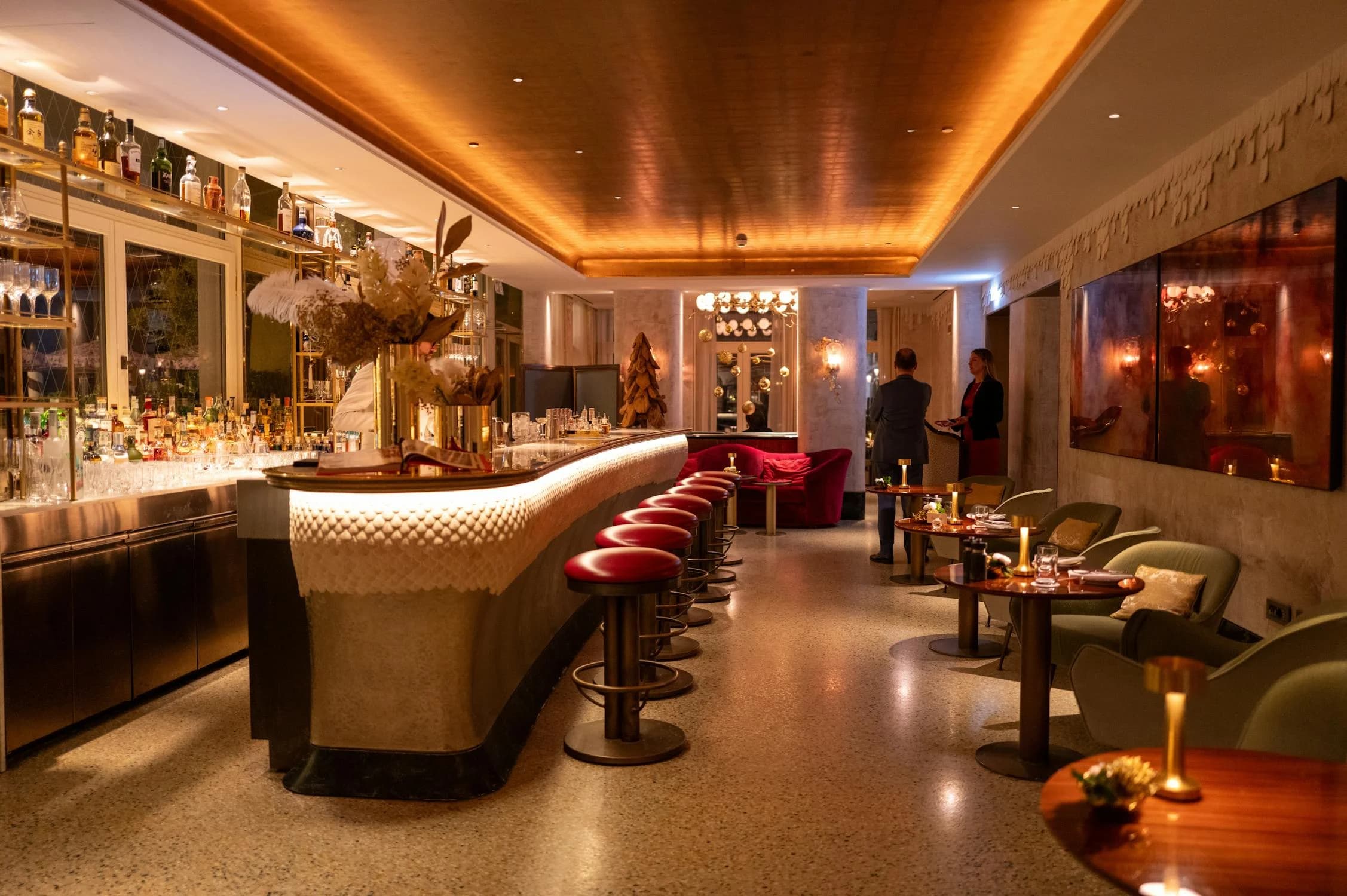 Upscale Atlanta restaurant interior with elegant ambiance representing the city's luxury dining scene