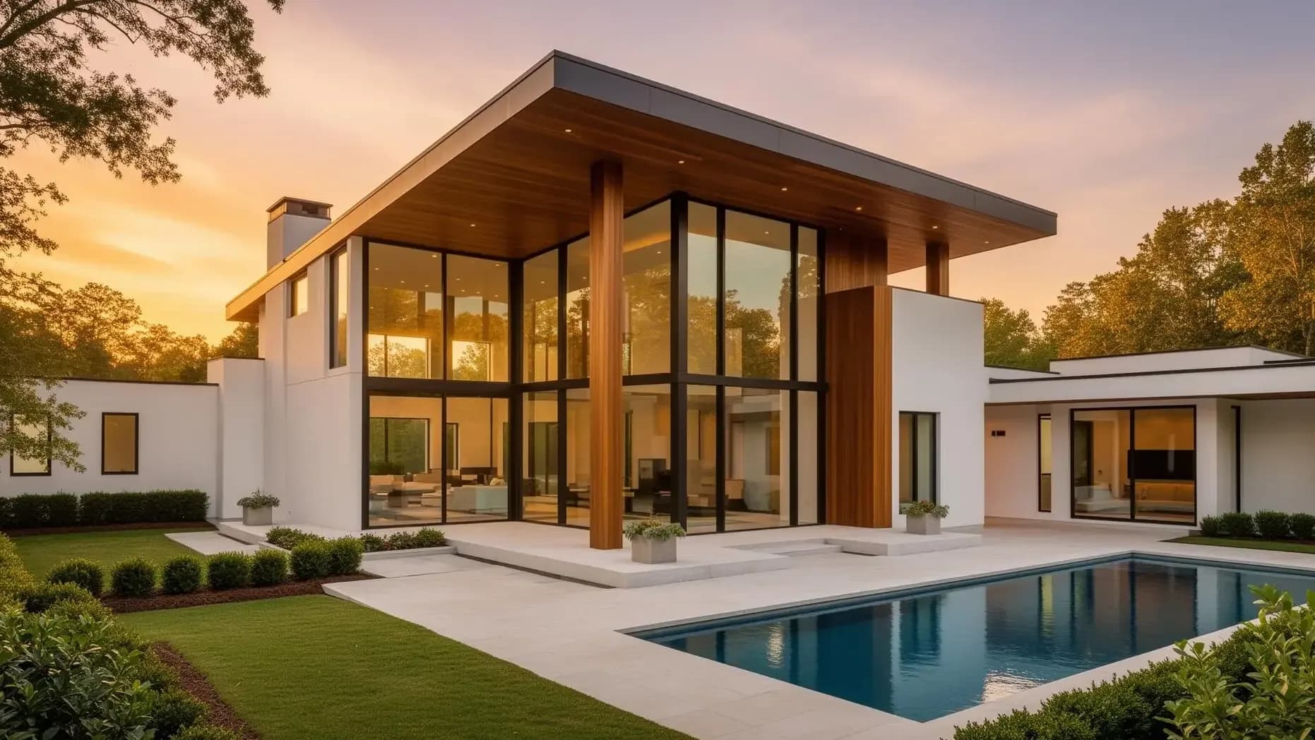 Modern Atlanta luxury home representing crypto-funded real estate purchases