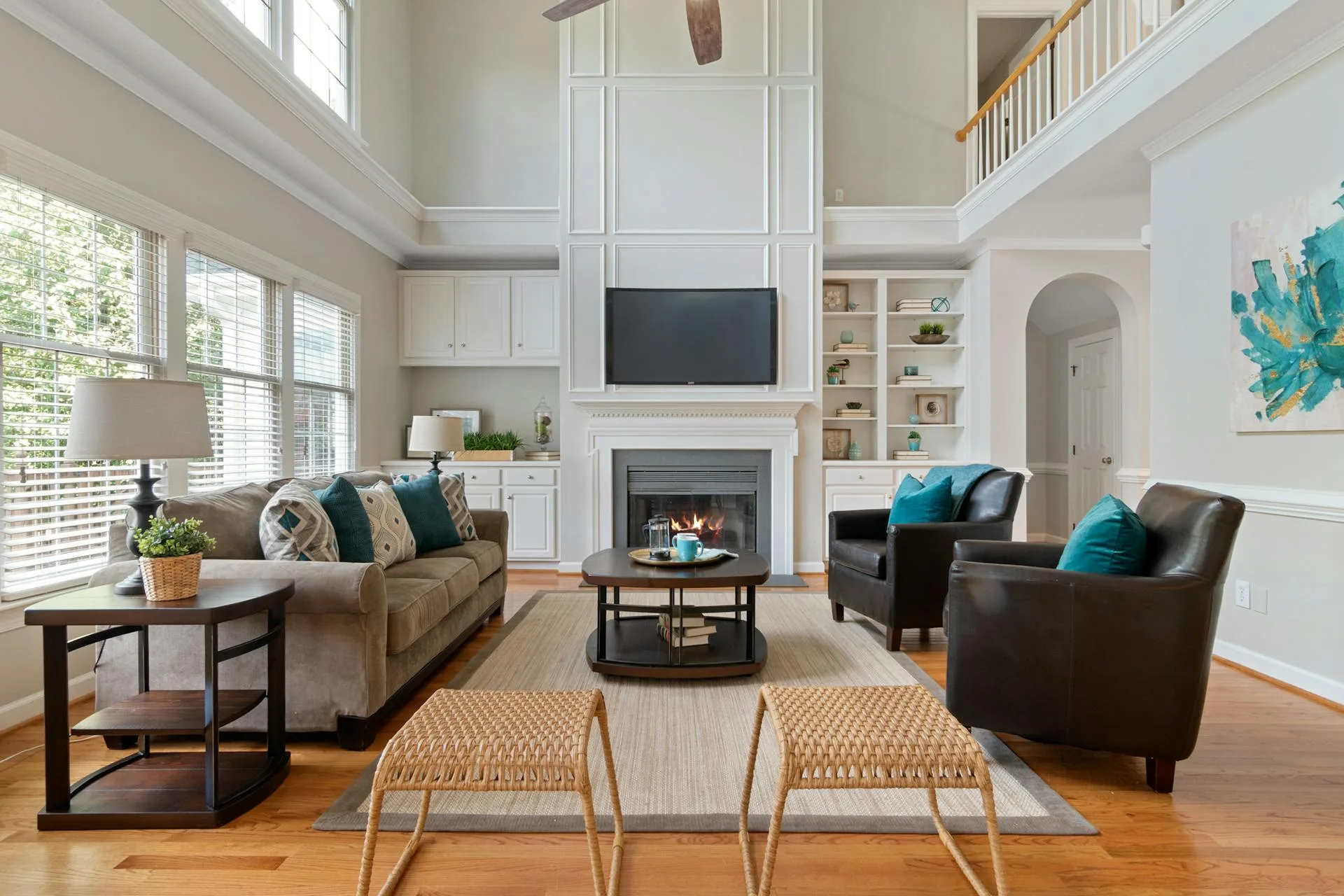 Luxury great room in an Atlanta estate home