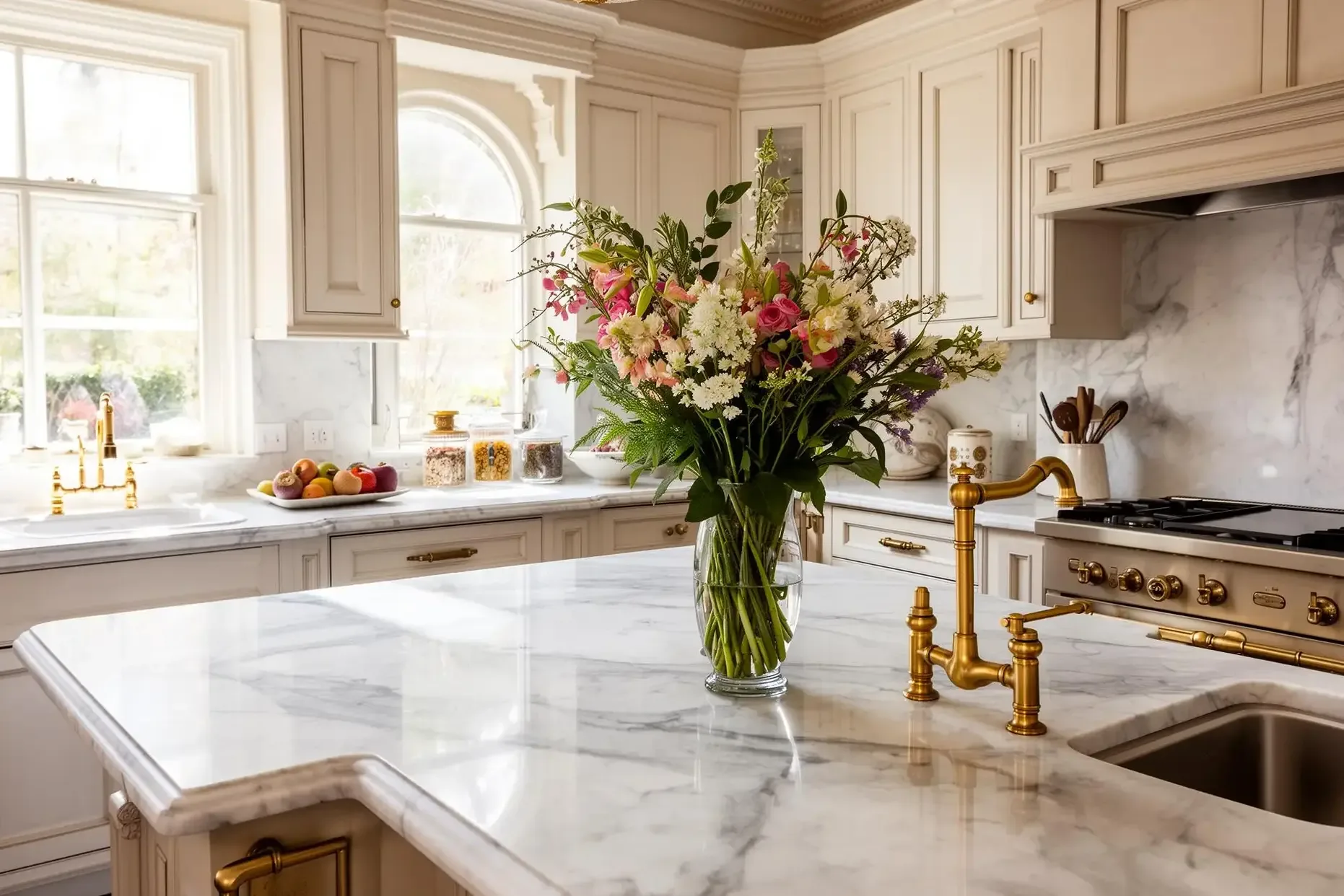 Professionally staged luxury home living room ready for photography