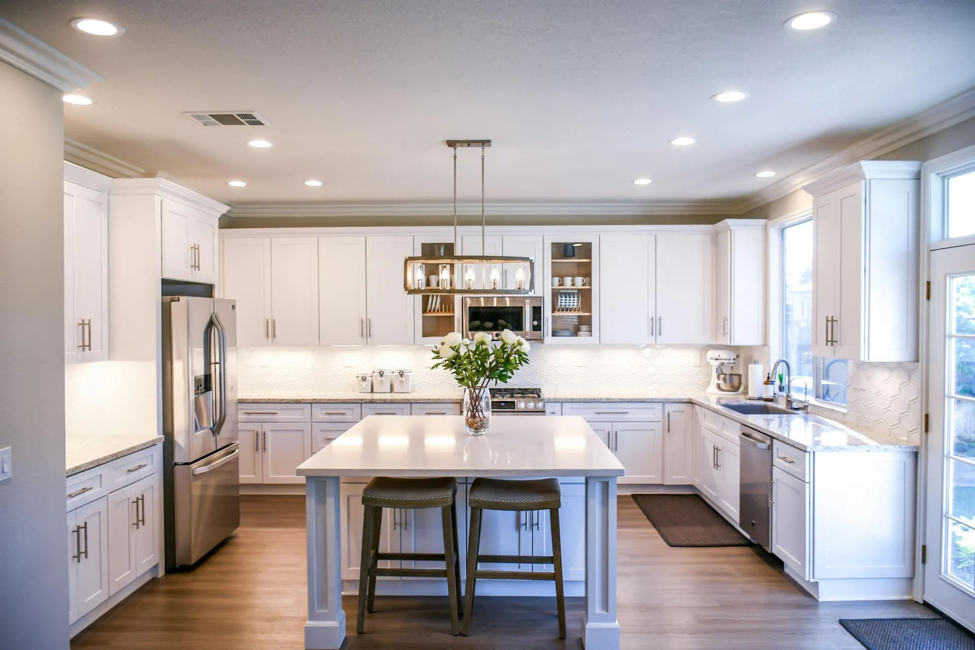 Professionally staged luxury home living room ready for photography