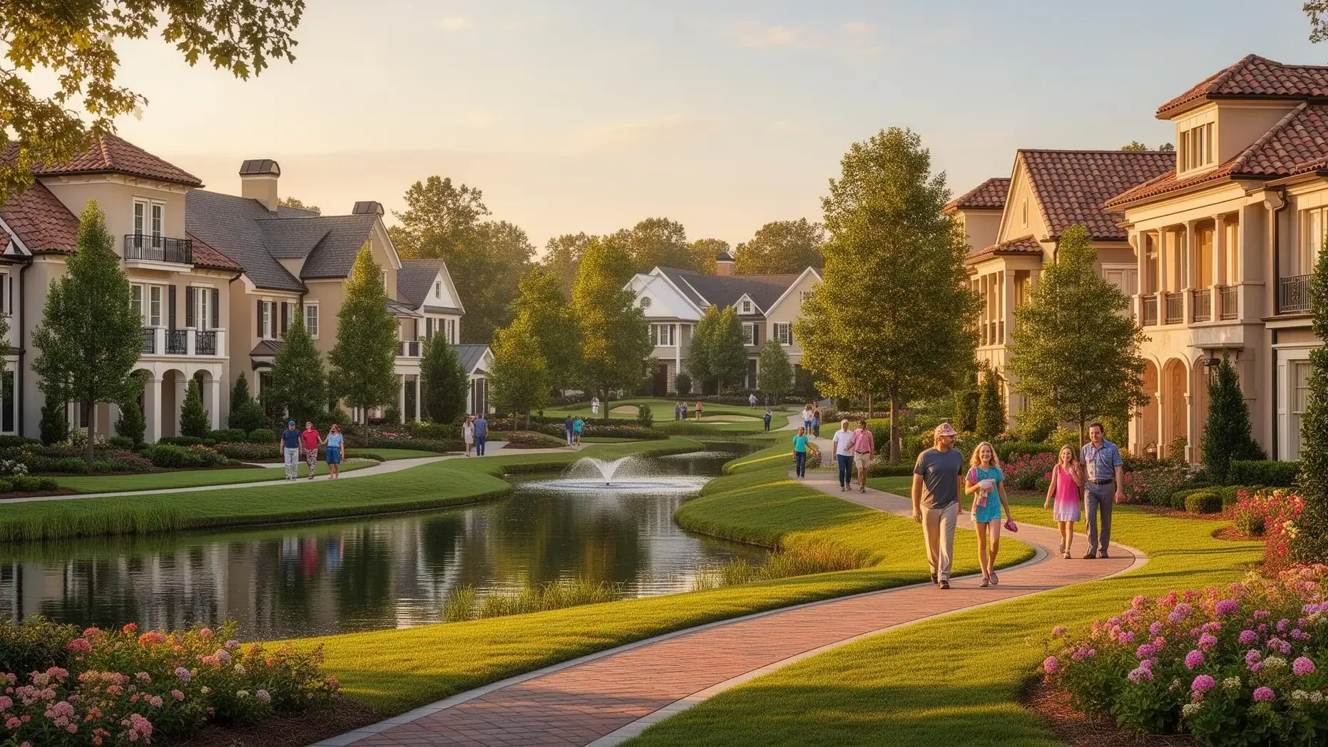 Johns Creek master-planned community with families