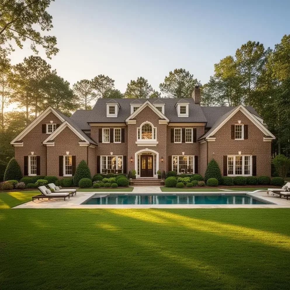 Luxury estate exterior in Johns Creek, North Atlanta