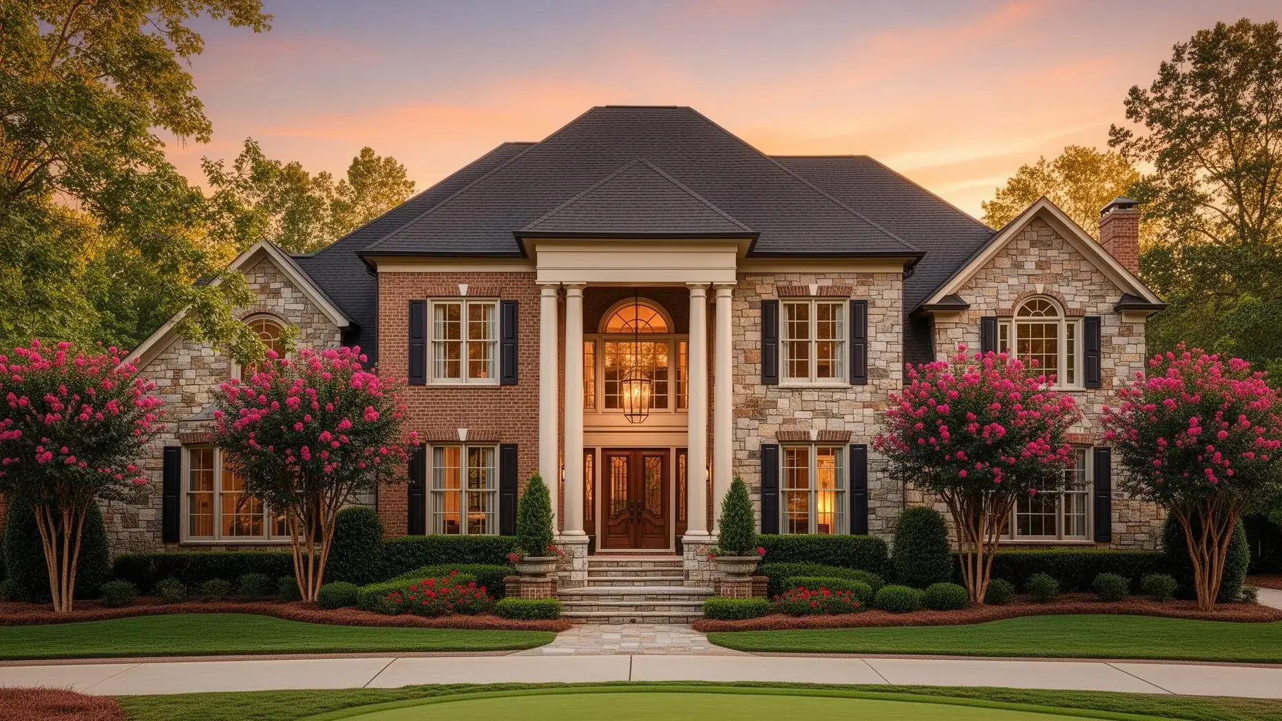 Johns Creek luxury home exterior