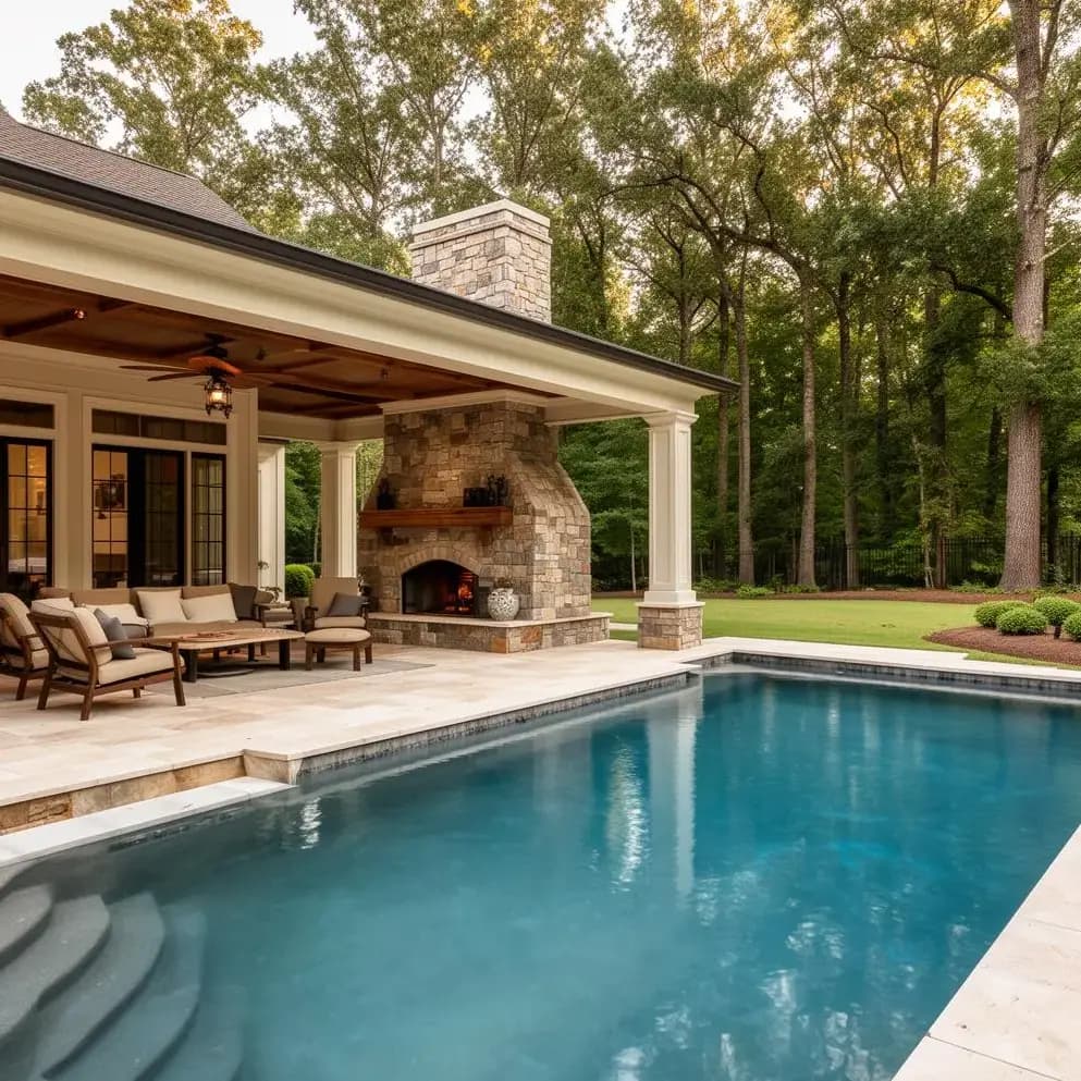 Resort-style outdoor living at Alpharetta estate