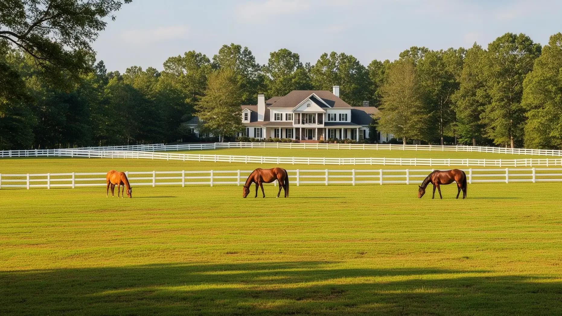 Milton estate with pastoral landscape
