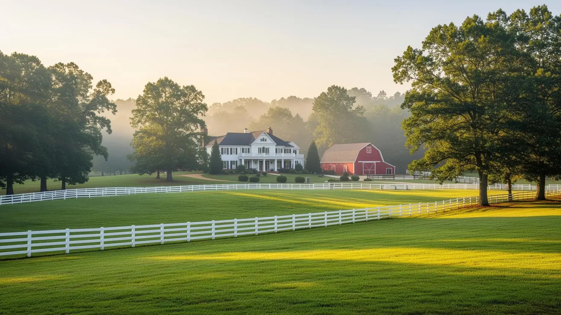 Equestrian estate with rolling pastures in Milton, Georgia