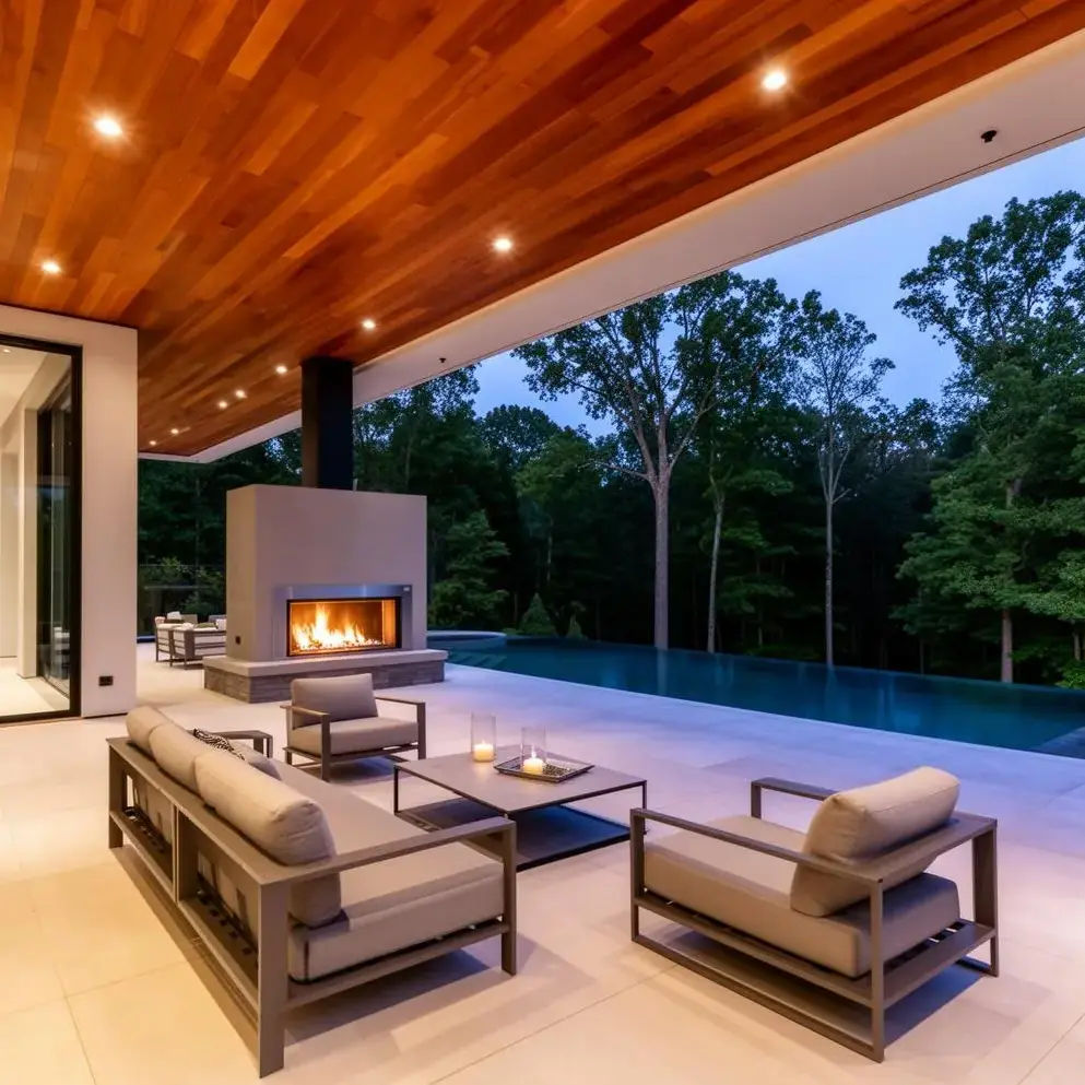 Modern outdoor living space