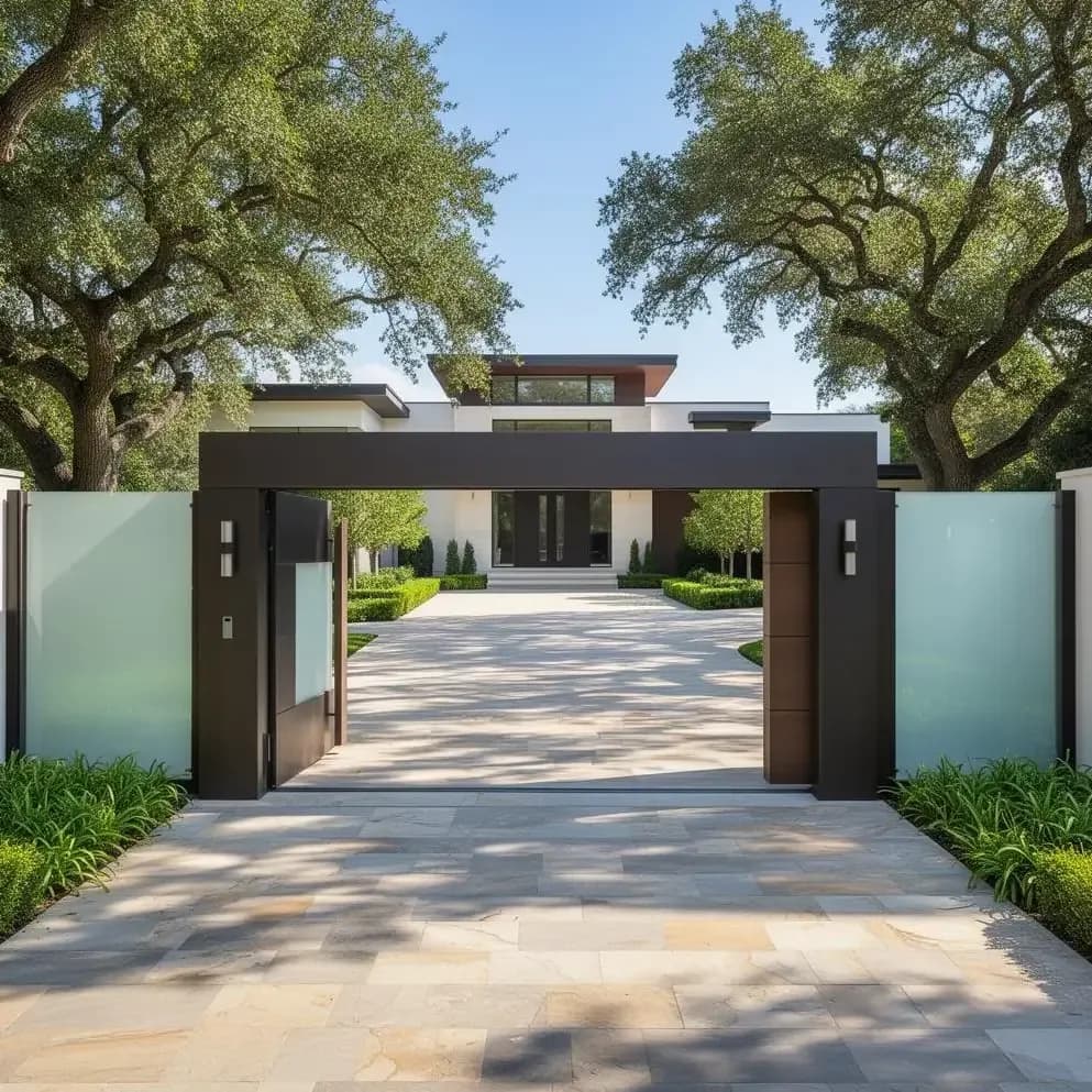 Private Roswell luxury residential street